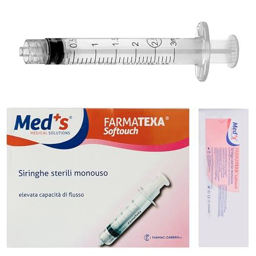 100 Siringhe monouso sterili da 2,5 ml attacco LUER LOCK - Siringa sterile senza ago