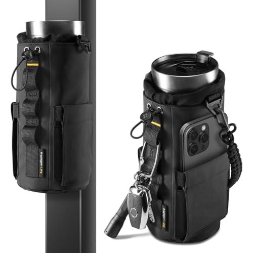 Spigen Life LF500 Borsa Magnetica Palestra, Porta Bottiglia d'Acqua Magnetico Gym con Pratico Spazio portaoggetti, Portatazze Magnetico Gym, Accessori per Fitness Supporto, Tumbler Bag - Nero