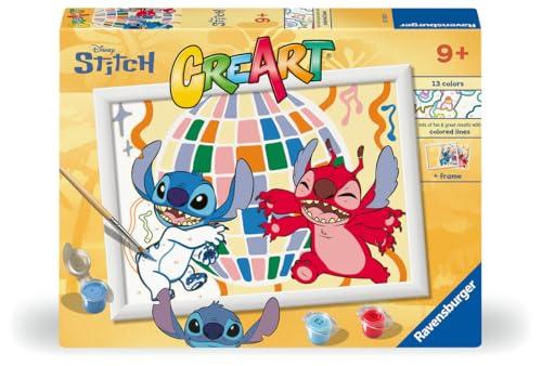 Ravensburger - Creart Serie D: Disney Stitch & Leroy | Dipingere Con I Numeri Bambini 18x24cm | Giochi Creativi Bambina 9 Anni | Giochi Bambini 9 Anni O Più | Creart Stitch