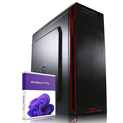 Greed Ultra V2 PC fisso AMD Ryzen 7 5700G 8 Core - Desktop veloce computer per ufficio e casa con 4,6 GHz, 32 GB RAM/Memoria - Disco SSD da 1 TB + HDD da 1 TB - DVD+RW - USB3.1 - Wi-Fi, incl. W11 Pro