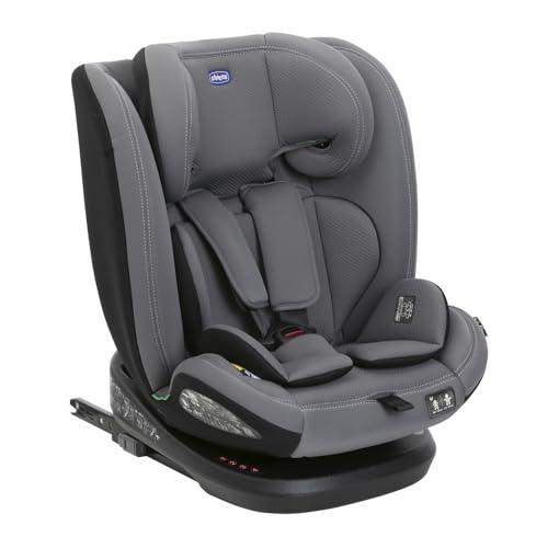 Chicco Seggiolino Auto Mokita I-Size, con sistema Isofix, per bambini di altezza compresa tra 76 e 150 cm, utilizzabile a partire dai 15 mesi, Riduttore incluso, Grigio