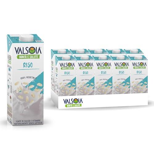 Bevanda Riso Drink, Box da 10 Tetra Brik Asettico da 1000 ml, Vegetale, Senza Lattosio e Glutine, con Calcio e Vitamine, Ideale anche per Vegani, Vegetariani e Celiaci