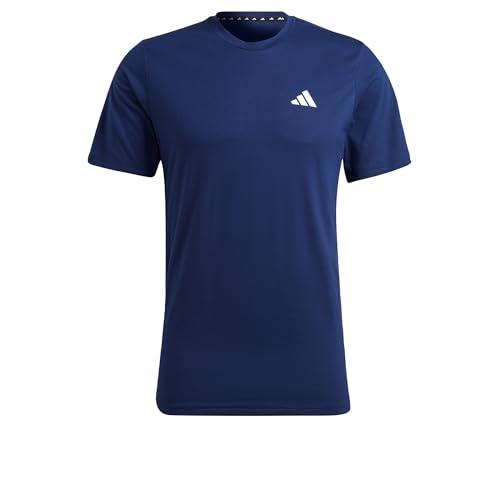 adidas Uomo Train Essentials Feelready Training Tee, Dark Blue/White, M