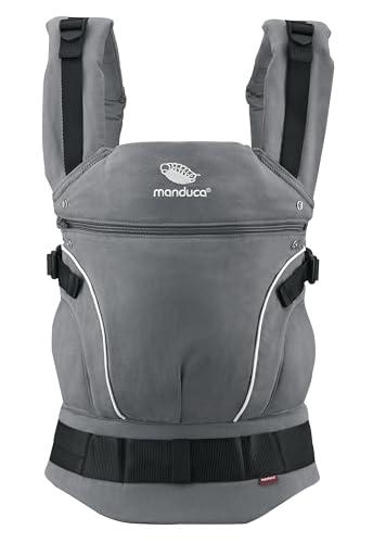 manduca First - Marsupio regolabile e versatile per neonati e bambini (3,5-20 kg) - Marsupio per bambini con trasporto anteriore, laterale e posteriore,Dark Grey