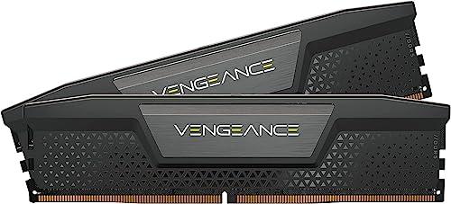 CORSAIR VENGEANCE DDR5 RAM 32GB (2x16GB) 6400MHz CL32 Intel XMP Compatibile iCUE Memoria per Computer - Nero (CMK32GX5M2B6400C32)