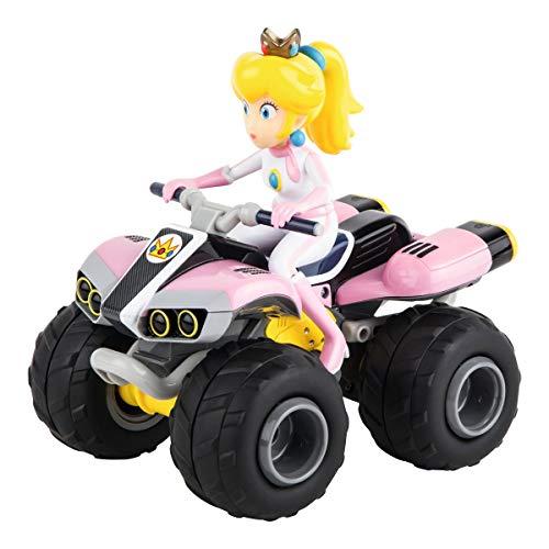 Carrera RC Nintendo Mario Kart 8 Peach Quad │ Auto telecomandata da 6 anni per uso interno ed esterno │ Mini Mario Kart auto da portare via │ Giocattoli per bambini e adulti