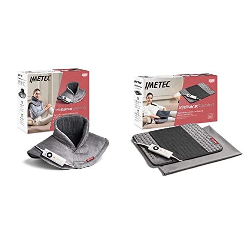 Imetec Intellisense Cervical Ipoallergenico Termoforo per Cervicale e Spalles, 47 cm x 52 cm Taglia, Ardesia & Intellisense Comfort, Termoforo Multiuso, Cuscino Termico