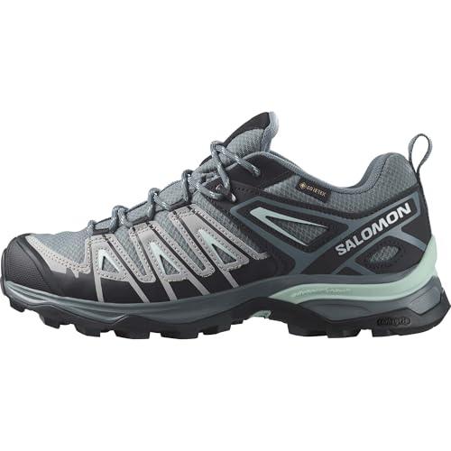 Salomon X Ultra Pioneer Gore-Tex Scarpe Impermeabili Escursionismo da Donna, Qualsiasi condizione meteo, Tenuta del piede sicura, Stabilità e ammortizzazione, Stormy Weather/Alloy/Yucca, 40 2/3 EU