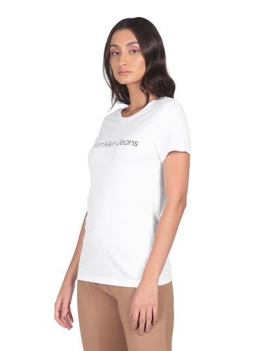 Calvin Klein Donna T-Shirt Maniche Corte Confezione da 2 Institutional Logo Tee Scollo Rotondo, Multicolore (Bright White/CK Black), XL