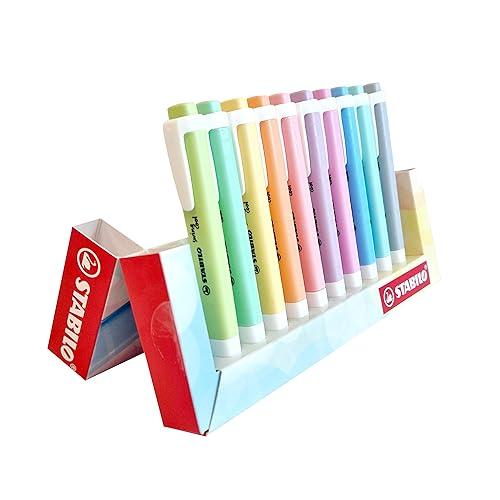 STABILO swing cool Pastel - Evidenziatore - Desk-Set - 10 Colori assortiti