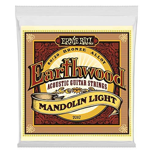 Ernie Ball, Earthwood Mandolin Light 80/20 Bronze, Corde per mandolino con estremità ad anello, diametro 9-34