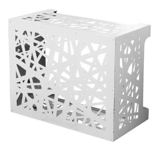 San Marco copri condizionatore da esterno in alluminio Glam, copri condizionatore esterno fai da te, disponibile ii varie misure M ed L. Colori: bianco, corten. (Bianco, L)