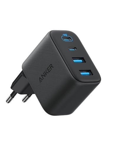 Anker Caricatore USB C 50W,  Adattatore a 4 Porte con Potenza, con 2 USB C e  2 USB A, Design Compatto e Stabile, per iPhone 17 Pro Max/Serie 16-12, MacBook, iPad, Pixel, Galaxy  (Cavo excluso)