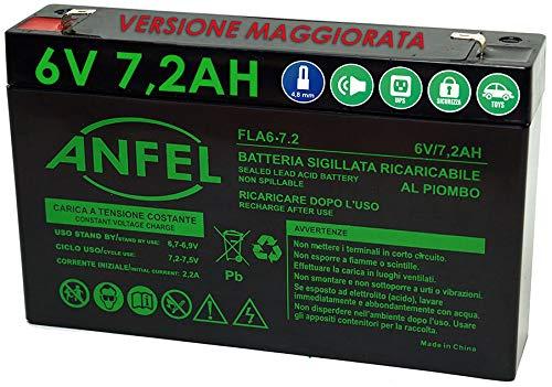 6V 7Ah batteria al piombo ermetica ricaricabile sigillata ricambio per auto macchina moto peg perego 7,2 ah maggiorata
