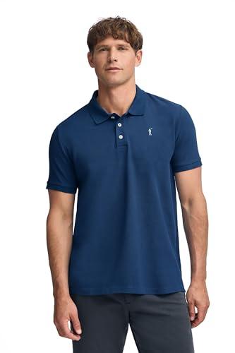 Polo Club Polo Manica Corta Uomo Blu Indigo Regular Fit Maglietta 100% Cotone