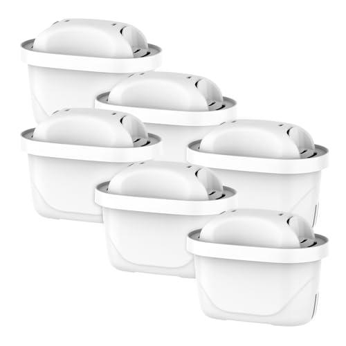 GLACIER FRESH Cartucce Filtranti per Acqua, Compatibili con Brita® Maxtra+® Plus, Maxtra Pro® All-in-1, Brita® Mavea® Maxtra+®, Style®, Marella®, Elemaris®, Riduce PFOA/PFOS (6)