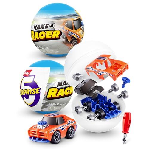 5 SURPRISE ZURU Make-A-Racer, SPACCHETTA e TROVA un’auto da corsa giocattolo, gioco slime e molto altro (2 Capsule)