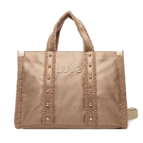 LIU JO shopper borsa borsa a tracolla Tote Bag Naturale grigio talpa