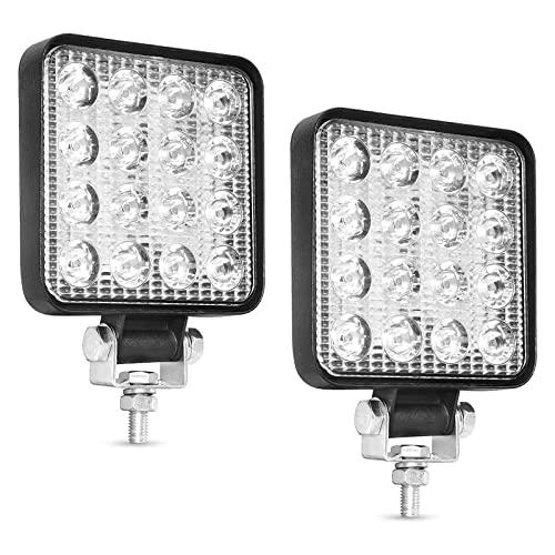 Sporgo 2 fari da lavoro a LED da 48 W, per fuoristrada, 12 V, 24 V, IP67, impermeabili, per trattore, escavatore, SUV, UTV, ATV