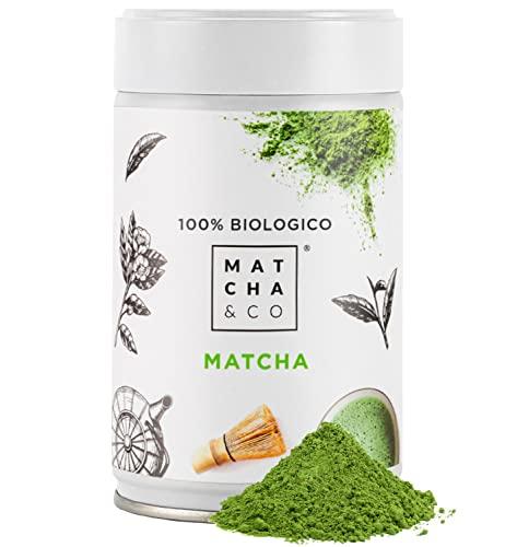 Matcha tea originale 100% bologico, grado cerimoniale, polvere organica dal giappone, naturale al 100%, tè matcha 80G - Matcha & CO