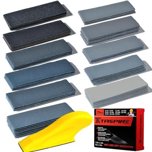 75 Pcs Carta Vetrata, 90x 30mm Carta Abrasiva, Grane 120 to 5000