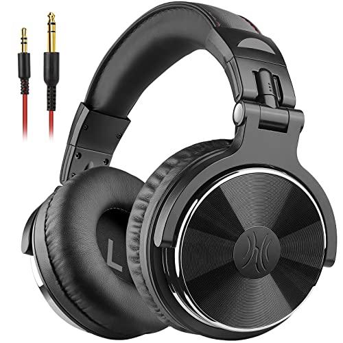 OneOdio Pro 10 Cuffie Over Ear, Cuffie Cablate con Shareporte Microfono, Jack 3,5 mm e 6,35 mm, Cuffie perRegistrazione, Mixaggio, Monitoraggio in Studio, DJ, Chitarra,Podcast, Cellulare, PC