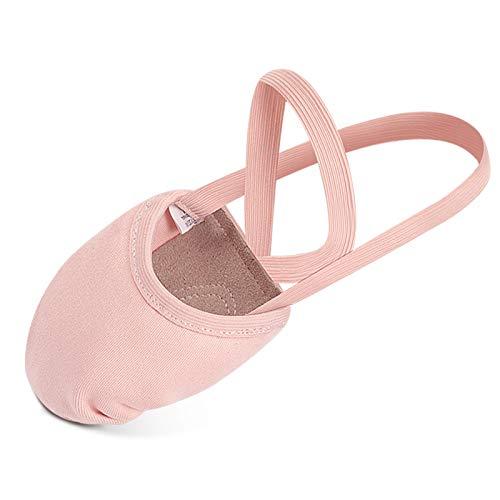 Mezze Scarpette da Danza Balletto Scarpe da Ginnastica Artistiche Ritmiche per Donna e Ragazza Rosa Small