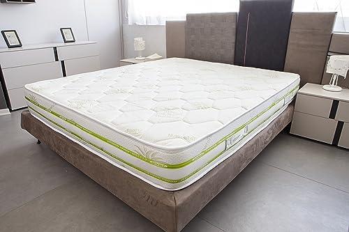 Materassi Russo - Materasso singolo 80x190 in Memory e Waterfoam | Alto 20 cm | Ortopedico, Ergonomico, Anallergico e Antiacaro, Antibatterico | Semi Rigido | Tessuto Aloe Vera | Made in Italy