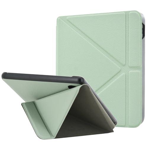 DMLuna Custodia per Kobo Libra Colour,Tolino Vision Colour(2024) - Cover Protettiva Superleggera con Funzione Auto Sleep/Wake e Stand Origami - Agave Verde