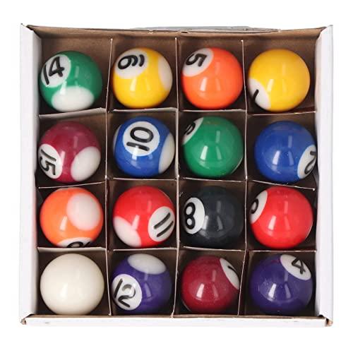 lvifloae Set Mini Biliardo Americano con 16 Palline da 25mm Palline in Resina per Tavolo da Gioco Miniature Completo con Palla 8 per Bambini e Collezionisti
