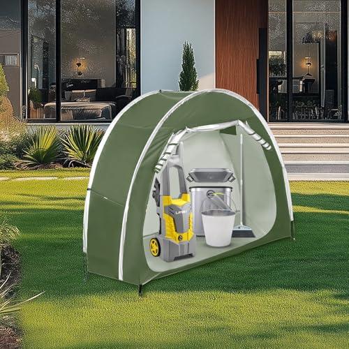 DOKKOME Tenda da bicicletta, impermeabile, portatile, da campeggio, per biciclette, garage, per esterni, per biciclette, motociclette, attrezzi da giardino, tosaerba, avocado