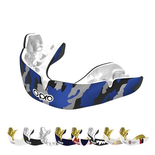Opro Nuovo Instant Fit paradenti, protezione dentale, tecnologia di adattamento rivoluzionaria, protezione e aderenza, per football americano, wrestling, boxe, hockey