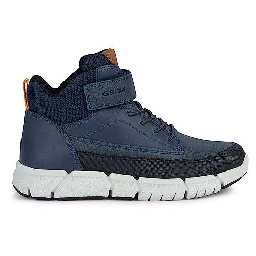Geox J Flexyper Boy, Stivale alla Caviglia, Blu Navy, 32 EU