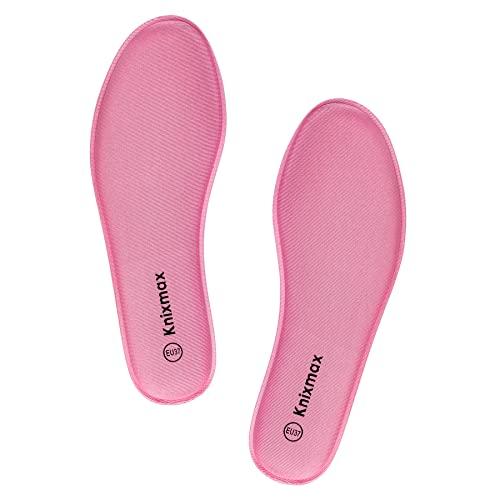 Knixmax Donna Uomo Solette in Memory Foam Inserti per Scarpe Comfort Assorbimento degli Urti Imbottitura per Il Supporto del Piede Suole Interne Memory Foam Rosa 38EU