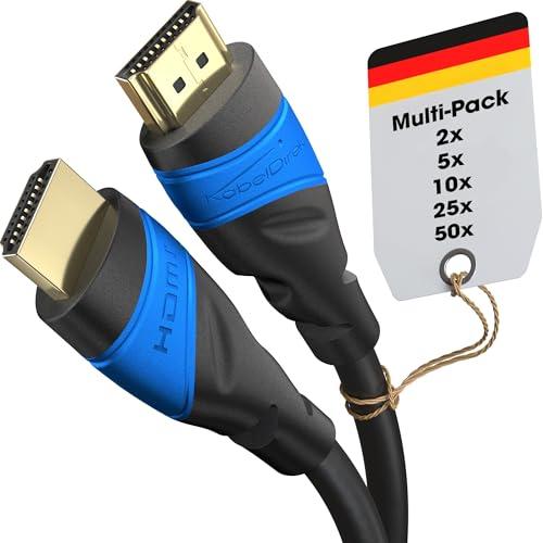 KabelDirekt – Cavo HDMI 4K – 2x 15 m – Disponibile in 0,15-22,5 m – Per tutti i dispositivi HDMI (4K@60Hz, High Speed con Ethernet, TV, Blu-ray, PS5/XBS/Switch, nero)
