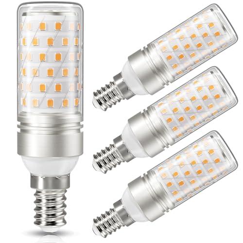DiCUNO Lampadina LED E14 10W, Equivalente 130W alogena, 1350lm, Luce bianca calda 2700K, Non dimmerabile, Attacco E14 LED Mais, Risparmio energetico, 4 Pezzi