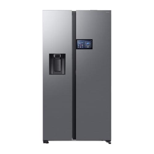 Samsung Frigorifero Side by Side AI Home RS90F65EDT/EF con Dispenser Acqua/Ghiaccio Senza Allaccio, Wifi con AI Energy Mode, SpaceMax, 614 L, LxAxP: 91,2 x 178,4 x 72,6 cm, Inox