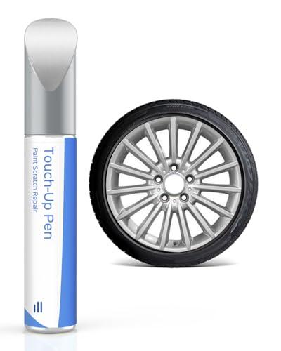 Vernice per ritocchi in argento riflesso, compatibile con cerchioni BMW, riparazione fai da te di danni al marciapiede con vernice colorata coordinata