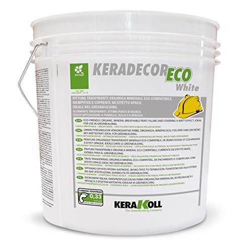 Kerakoll Keradecor Eco White 14 Lt. Pittura Traspirante Idonea Per Bagni E Cucine