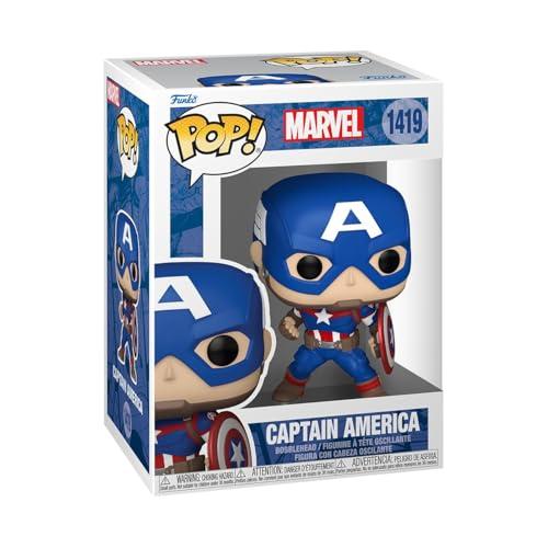 Funko Pop! Marvel: Marvel NC - Captain America - Marvel Comics - Fumetti Marvel - Figura in Vinile da Collezione - Idea Regalo - Merchandising Ufficiale - Giocattoli per Bambini e Adulti