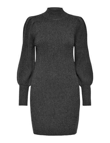 ONLY Onlkatia L/S Dress Knt Noos Vestito, Grigio Scuro mélange, M Donna