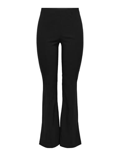 ONLY Onlfiona Flared Slit Pant Jrs Pantaloni, Nero, S Donna