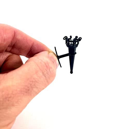 Fiaccola da parete altezza 3,5 cm torcia con luce bianco caldo o rosso per presepi e diorami alimentazione 12v - DL64