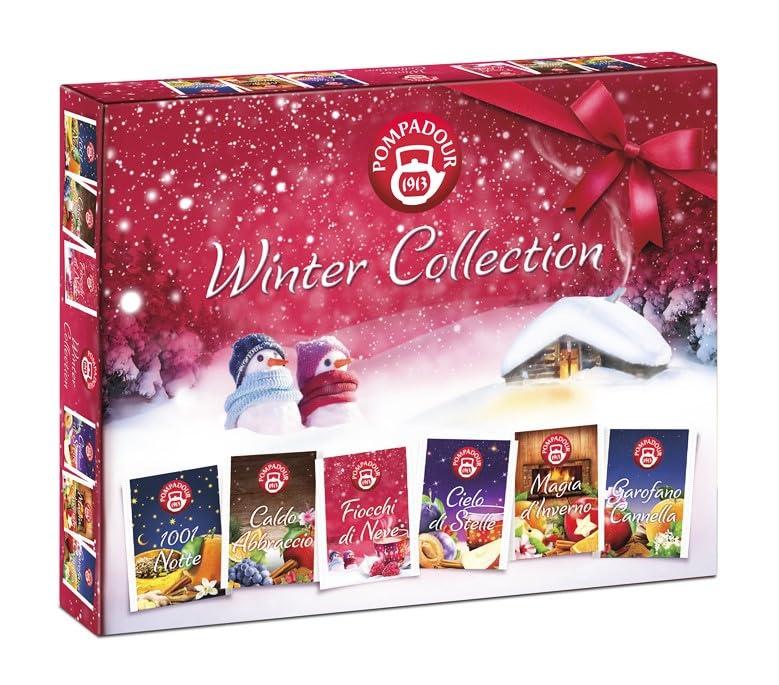 Pompadour Confezione Regalo – 30 Filtri di Infusi Invernali Assortiti in 6 Gusti Deliziosi (1 conf.)