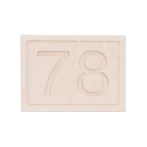 Numero civico esterno personalizzato in PIETRA LECCESE INTERNO CASA VILLA DECORAZIONE mod.CASTRO