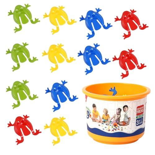 Rane gioco di rimbalzo, divertenti giochi educativi - 12 pezzi colori vivaci giocattoli animali | Per bambini ragazze casa viaggio camera da prescolare compleanno Natale Pasqua