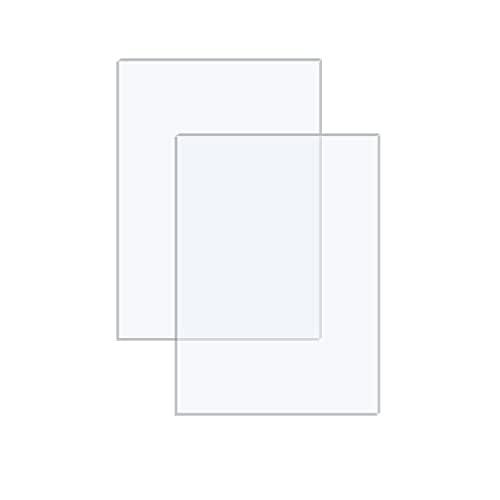 Langaelex 2 Lastre Plexiglass 20x25cm (Spessore 3mm) Lastre Metacrilato Trasparente per Cornice per Foto, Visualizzazione di Progetti, Pittura (8 * 10 pollici)