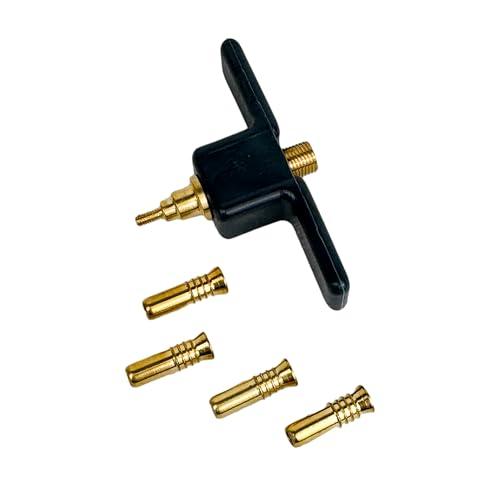 GATE14® Set 4 Valvole per Parabordi Majoni e 1 Adattatore per Pompa in Ottone