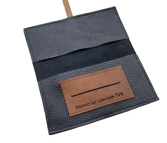 Portatabacco Personalizzabile Nome Messaggio in Vera Pelle Pregiata, Astuccio per tabacco, cartine, filtri e accendino, Portatabacco inciso