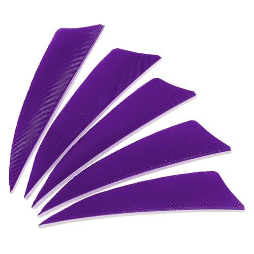 PATIKIL Palette per Frecce 50pz 75mm Freccia Turchia Piuma Tacchino Fletch Ala Destra Piumaggio Viola per Tiro al Bersaglio Fai da Te